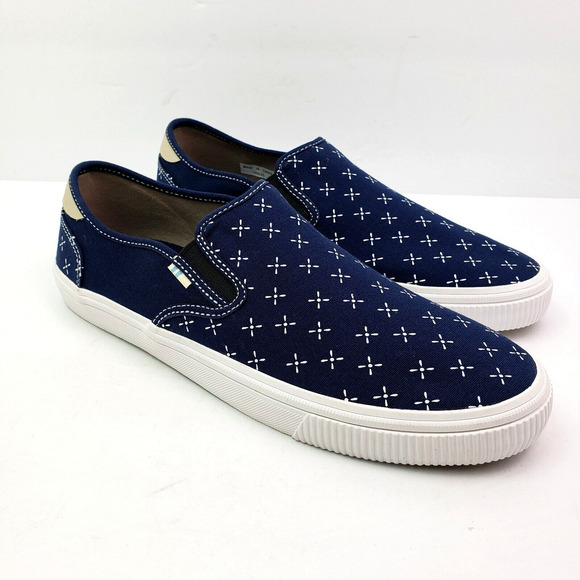 Toms Other - Toms Baja Mens Size 9 Navy Bandana Blue Slip On Casual Loafer Shoes